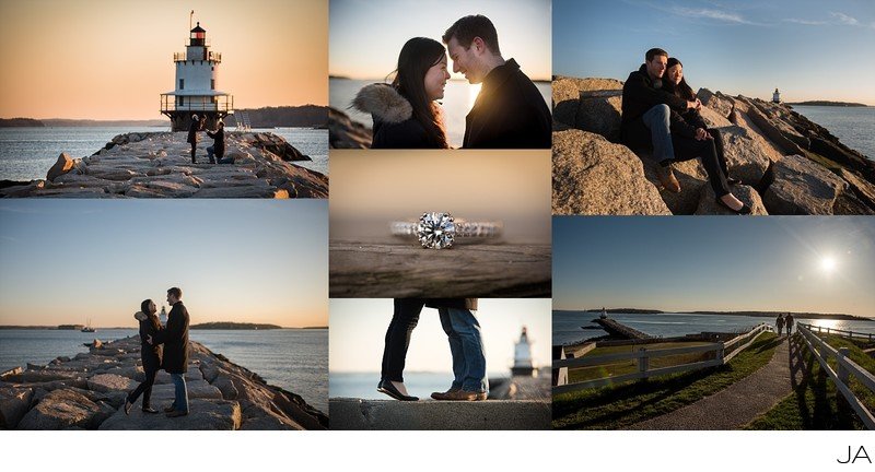 Spring Point Lighthouse proposal photo session